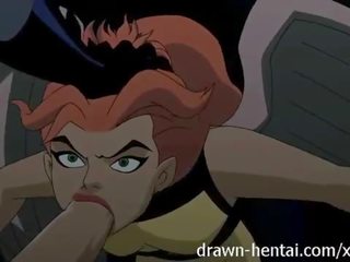 Justice League Hentai - Two chicks for Batman penis